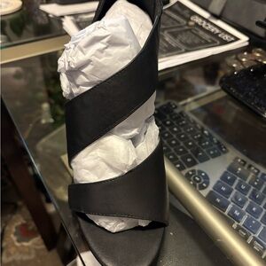 Calvin Klein Black Leather Heels – 9M